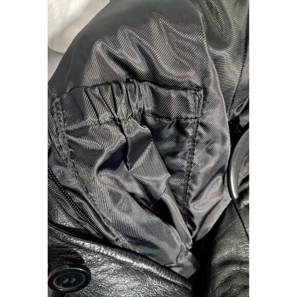 Vintage Wilsons Leather M. Julian Leather Jacket L Black 69426 Button Front - Picture 9 of 12